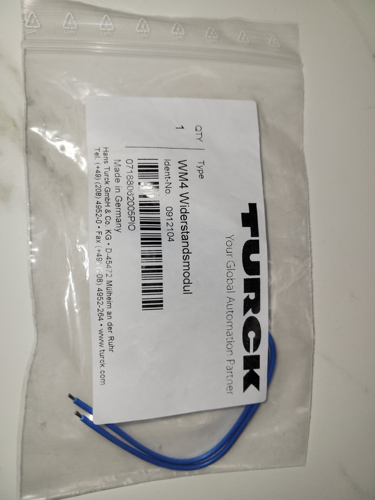 Модуль резистивный Turck WM4 912104