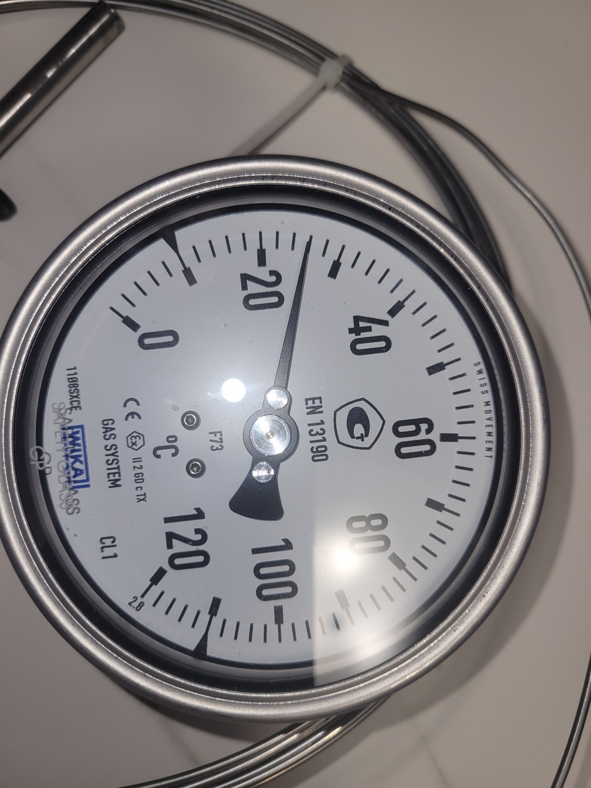 Индикатор температуры WIKA 0-120°C / Temperat