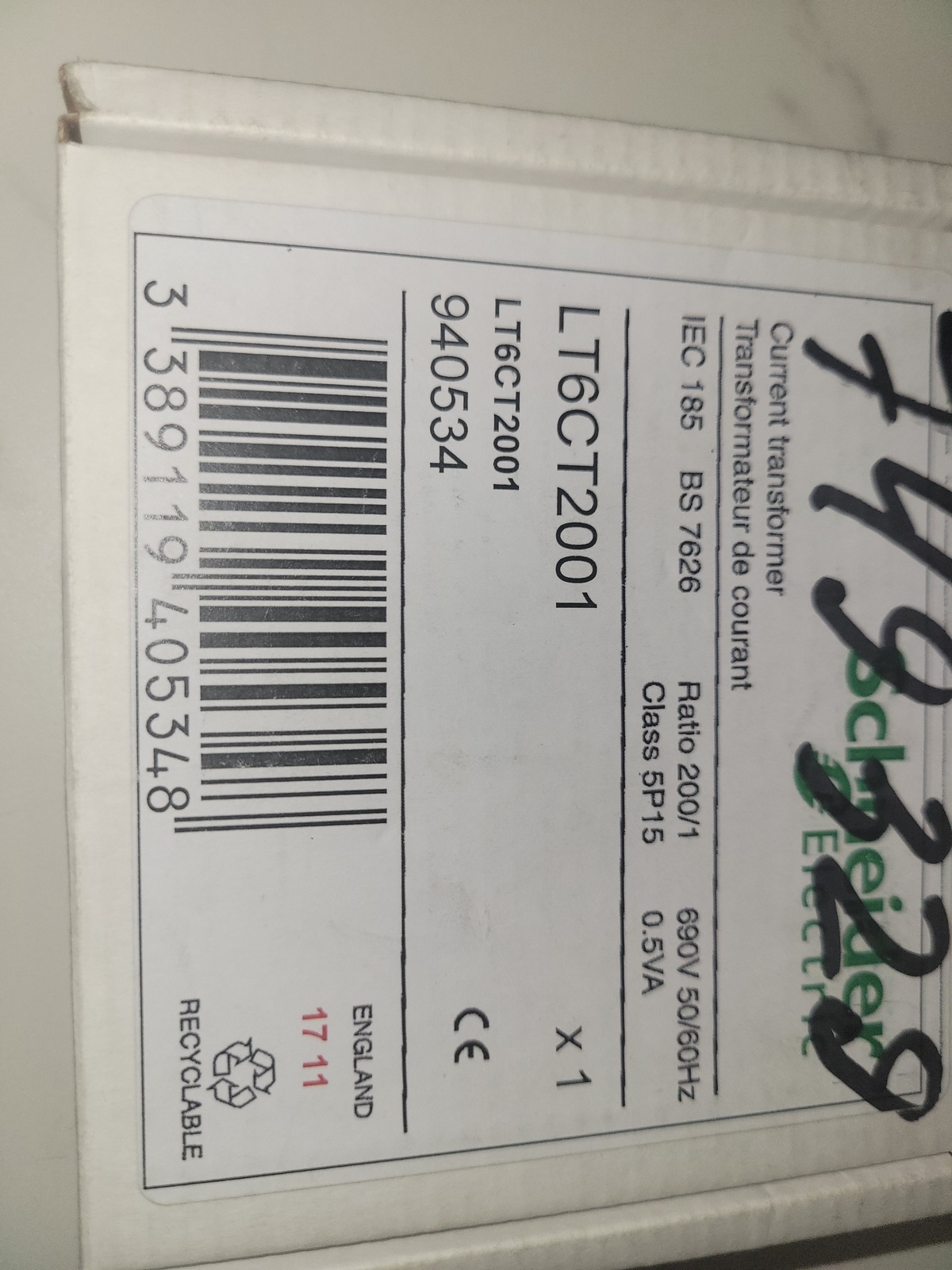Трансформатор Schneider Electric LT6CT2001, 200/1A (LT6CT2001)