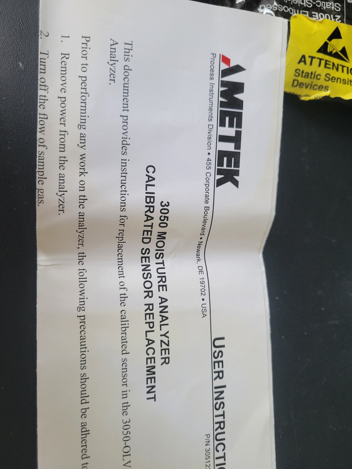 Сенсор для анализатора влажности газов AMETEK 3050