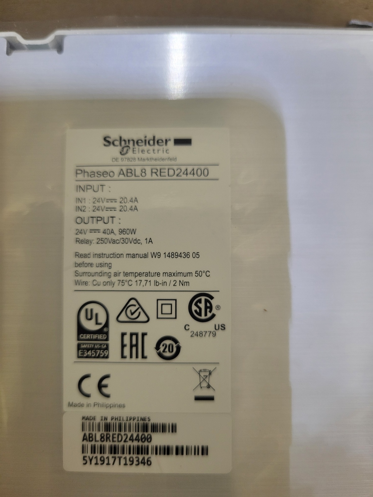 Модуль Schneider Electric ABL8RED24400