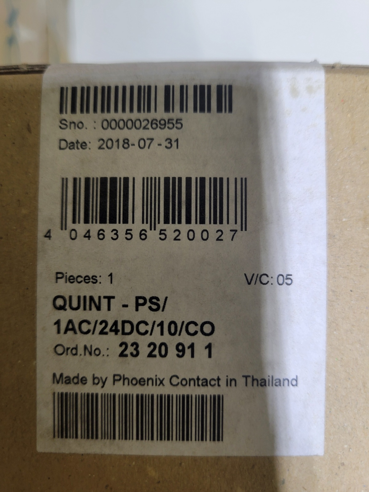 Блок питания импульсный Phoenix Contact QUINT-PS/1AC/24DC/10/CO (2320911)