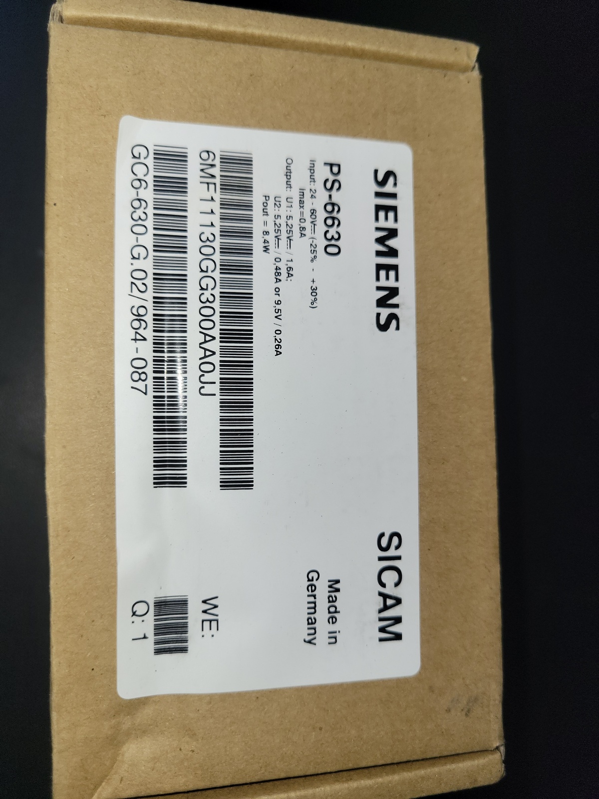 Источник питания Siemens 6MF1113-0GG32-0AA0