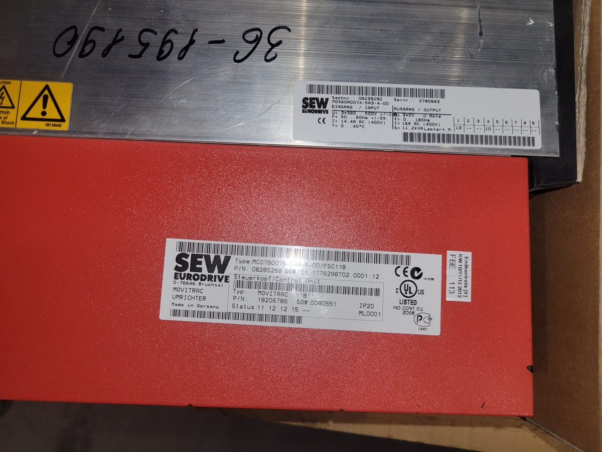 Частотный преобразователь SEW Eurodrive MOVITRAC MC 07B0075-5A3-4-00/FSC11B