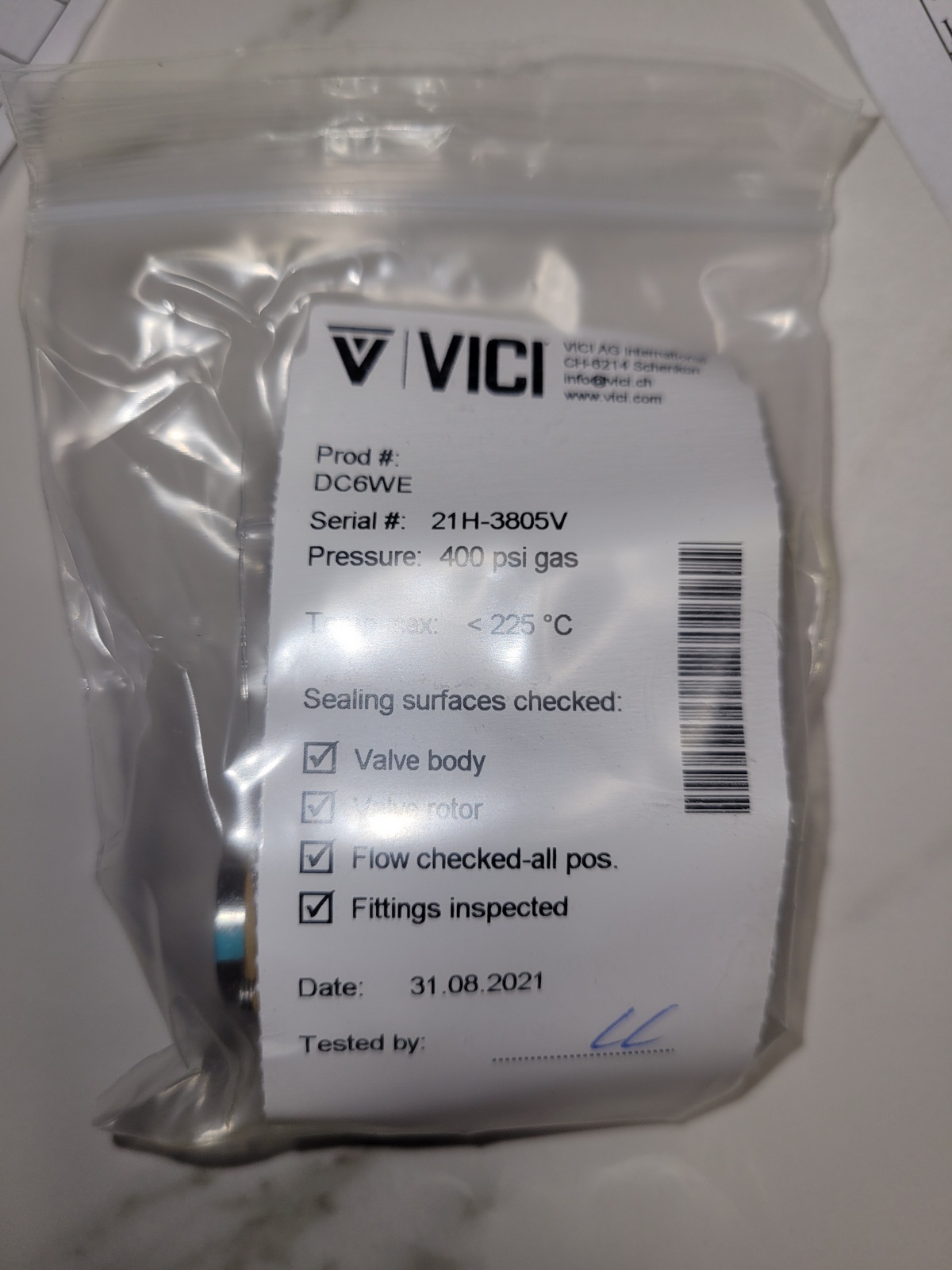 Клапан VICI (DC6WE)